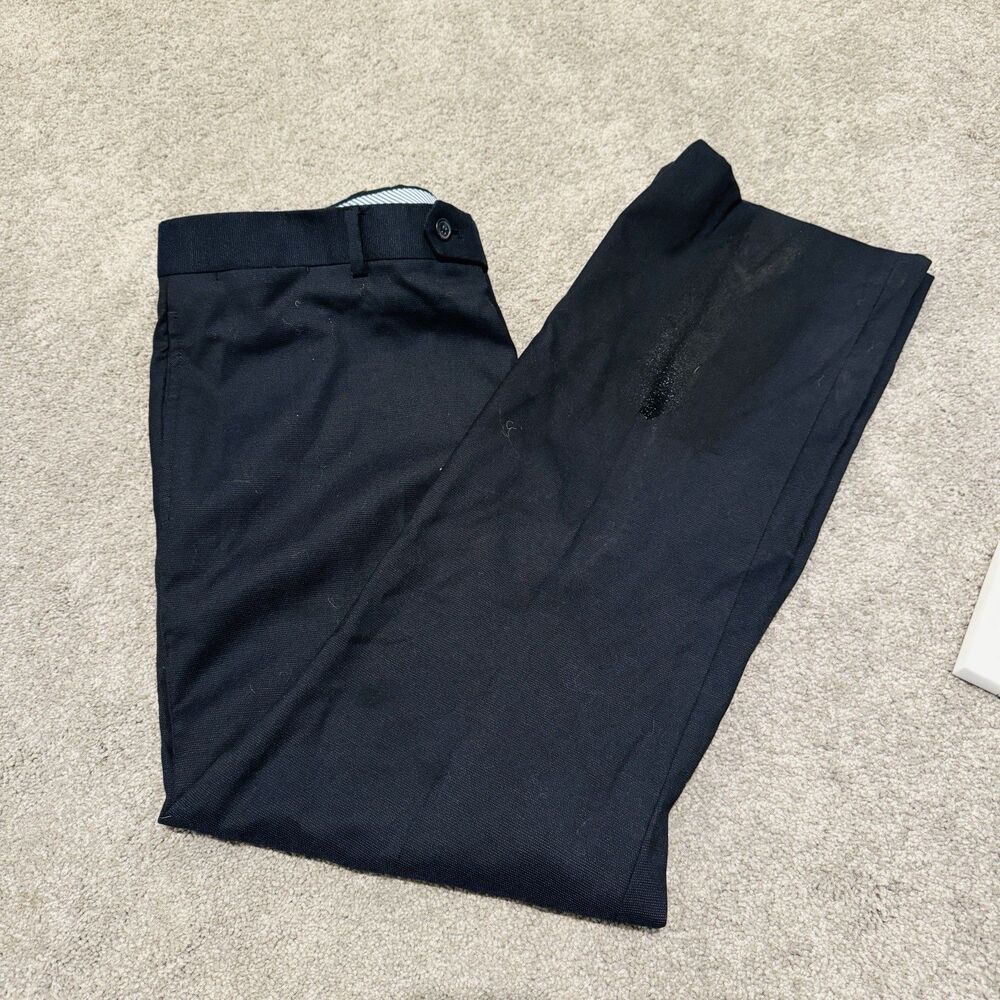 Tommy Hilfiger Wool Dress Pants Mens Black Classic Tailored Slacks 34x30